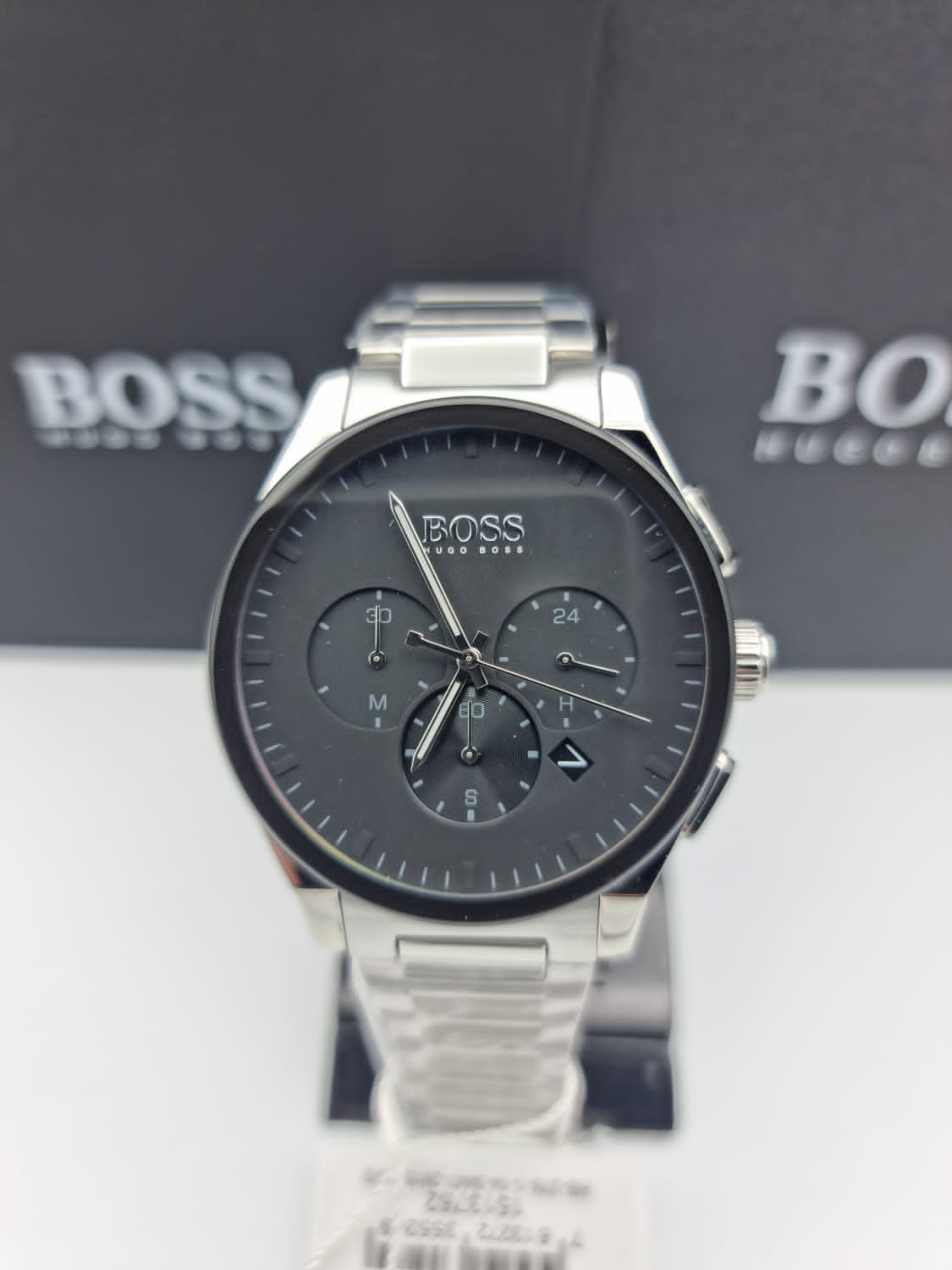 Buy Hugo Boss Mens Chronograph Quartz Stainless Steel Black Dial 44mm Watch - 1513762 in Pakistan