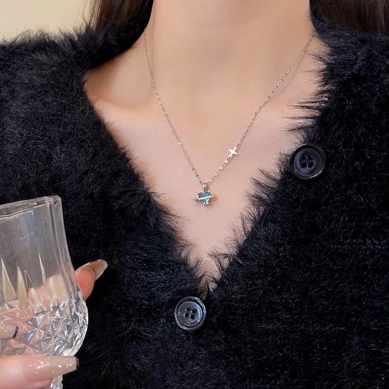 Buy Bling On Jewels Blue Heart Necklace in Pakistan