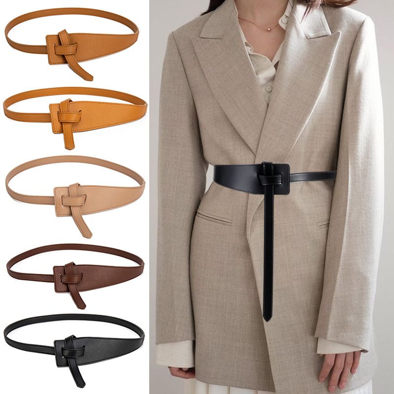 Buy Shein Double Sided Cashmere Coat PU Leather Belt in Pakistan