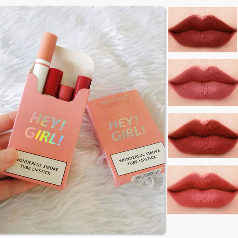 Buy 4 Pcs Wonderful Smoke Matte Finish Lipstick Set in Pakistan