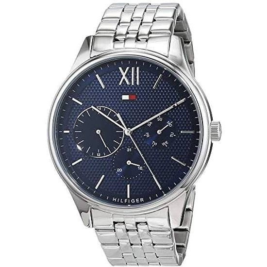 Buy Tommy Hilfiger Mens Chronograph Quartz Stainless Steel Blue Dial 44mm Watch - 1791416 in Pakistan