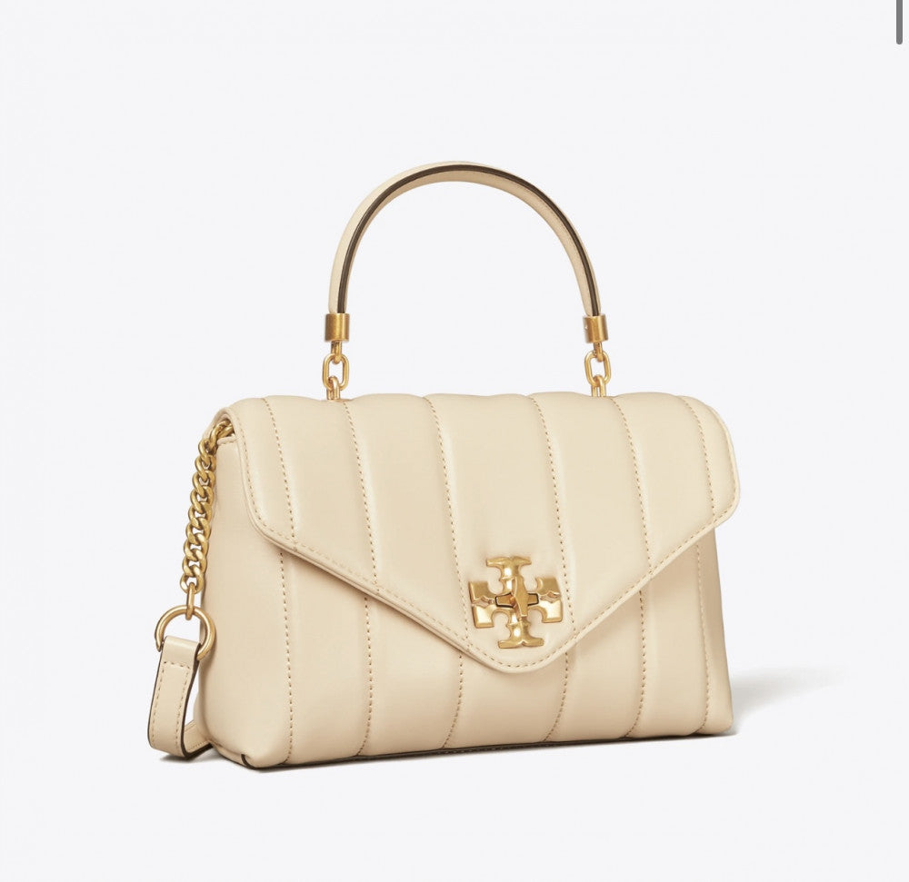 Buy Tory Burch Small Kira Quilted Satchel Bag For Women - Brie Rolled Gold in Pakistan