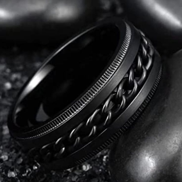 Buy Black Rotating Spinner Ring in Pakistan