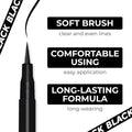 Buy LAMEL Black Eyeliner With Soft Brush №401 Deep Black in Pakistan