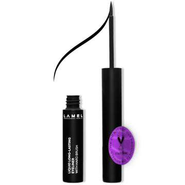 Buy LAMEL Liquid Long-Lasting Eyeliner With Hard Brush №402 Graphite Black in Pakistan