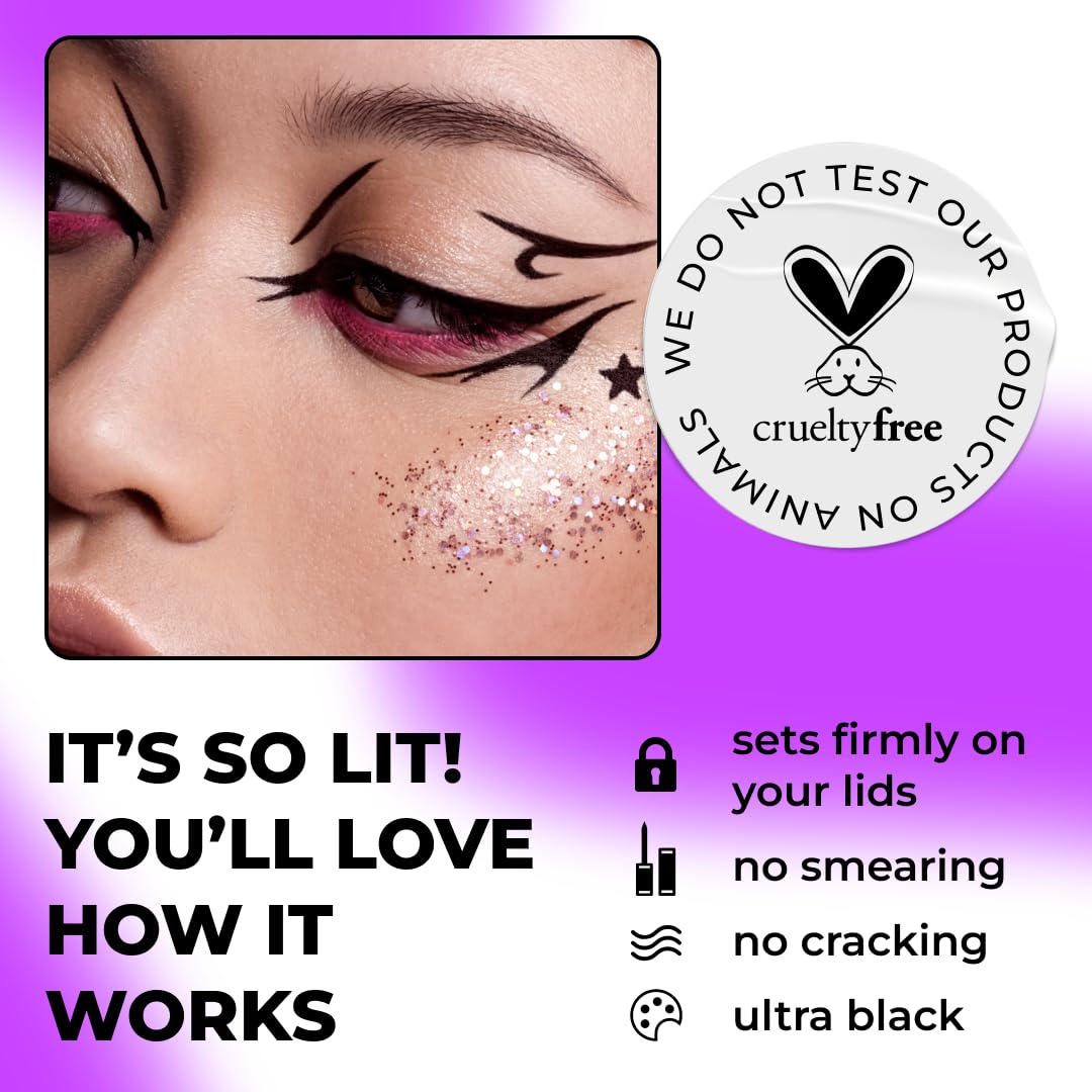 Buy LAMEL Liquid Long-Lasting Eyeliner With Hard Brush №402 Graphite Black in Pakistan