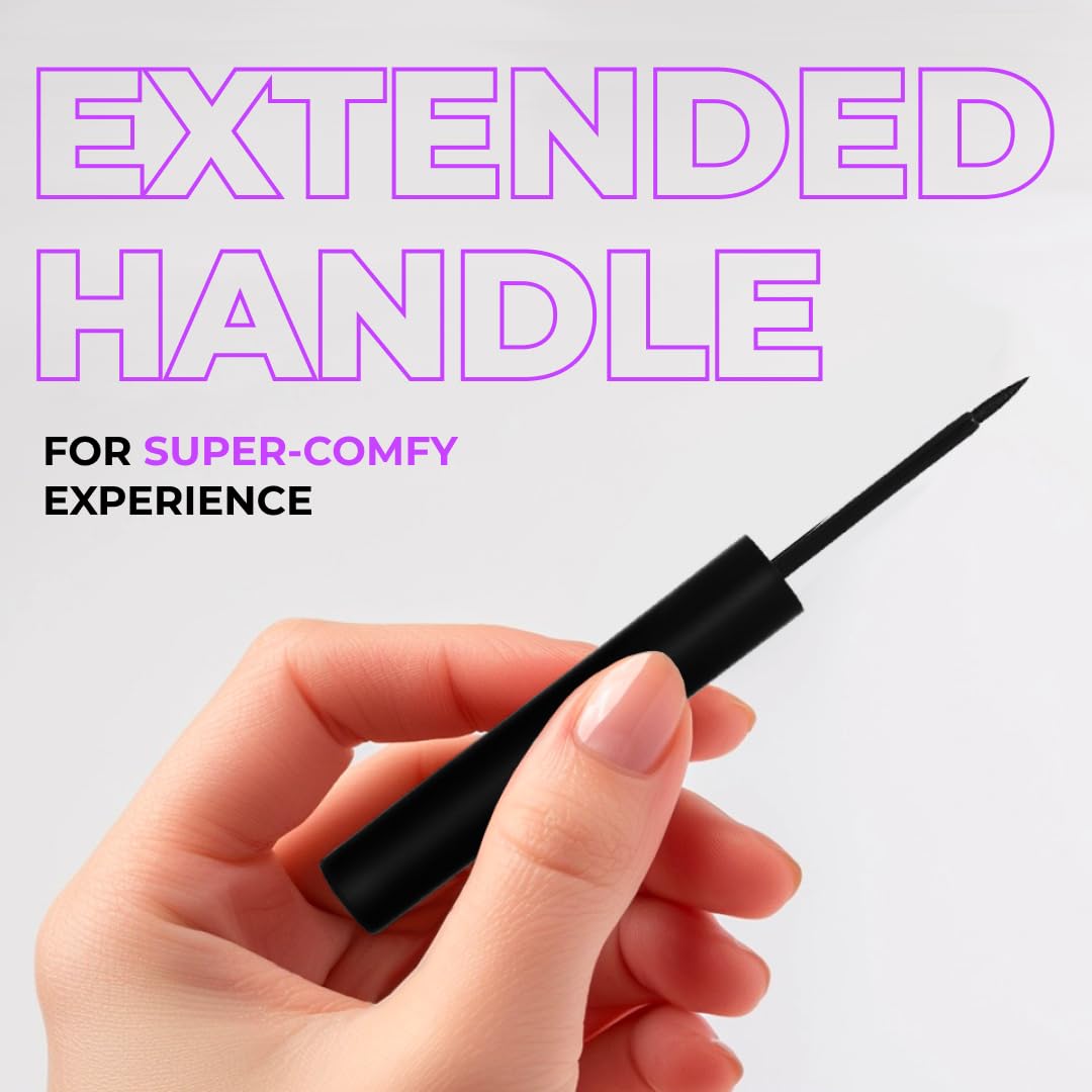 Buy LAMEL Liquid Long-Lasting Eyeliner With Hard Brush №402 Graphite Black in Pakistan