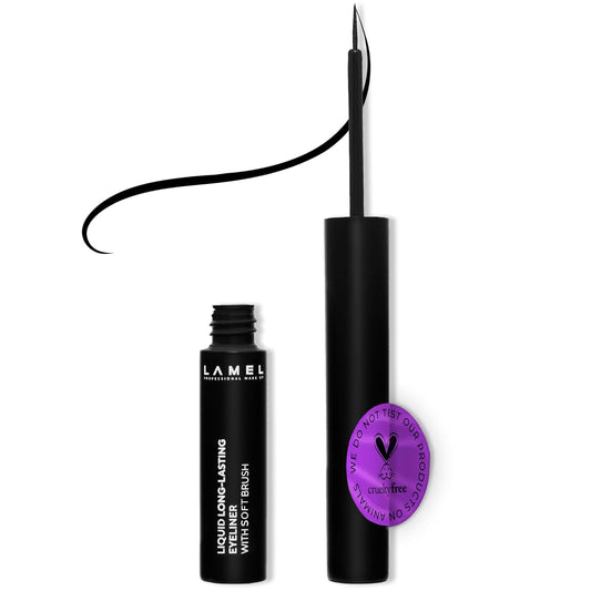 Buy LAMEL Liquid Long-Lasting Eyeliner With Soft Brush №401 Carbon Black in Pakistan