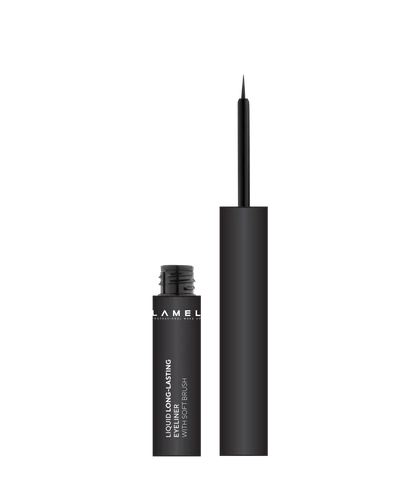 Buy LAMEL Liquid Long-Lasting Eyeliner With Soft Brush №401 Carbon Black in Pakistan