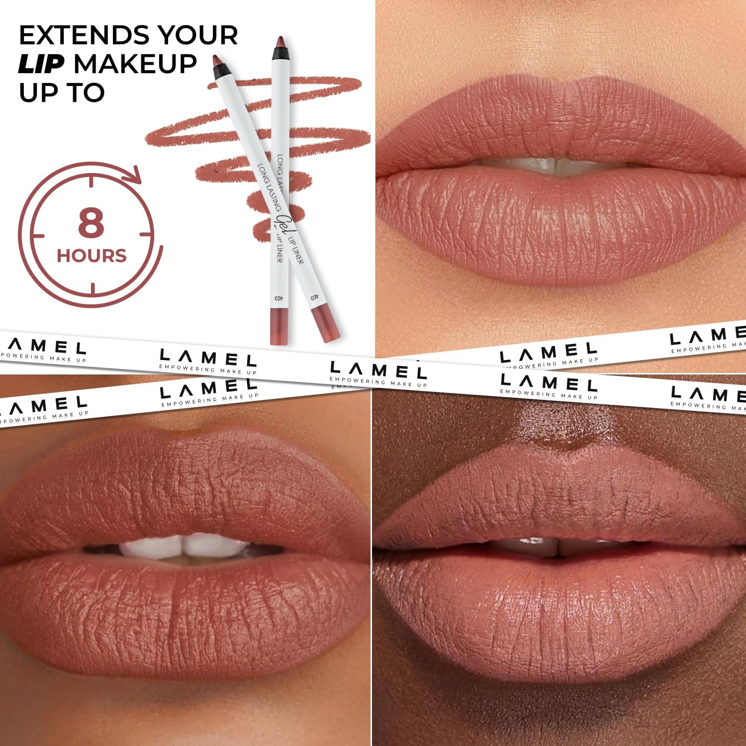 Buy LAMEL Long lasting Gel Lip Liner №403 Burnt Ocher in Pakistan