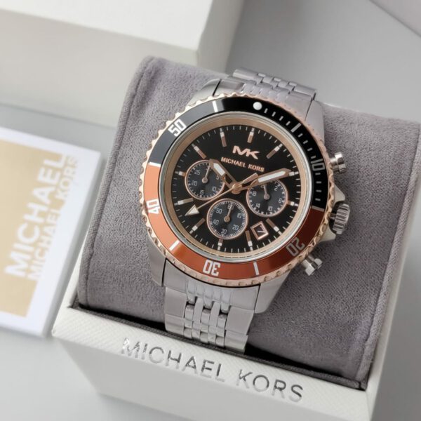 Buy Michael Kors Mens Silver Stainless Steel Black Dial 44mm Watch - Mk8725 in Pakistan