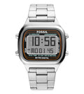 Buy Retro Digital Dial Silver Steel Strap Watch For Men in Pakistan