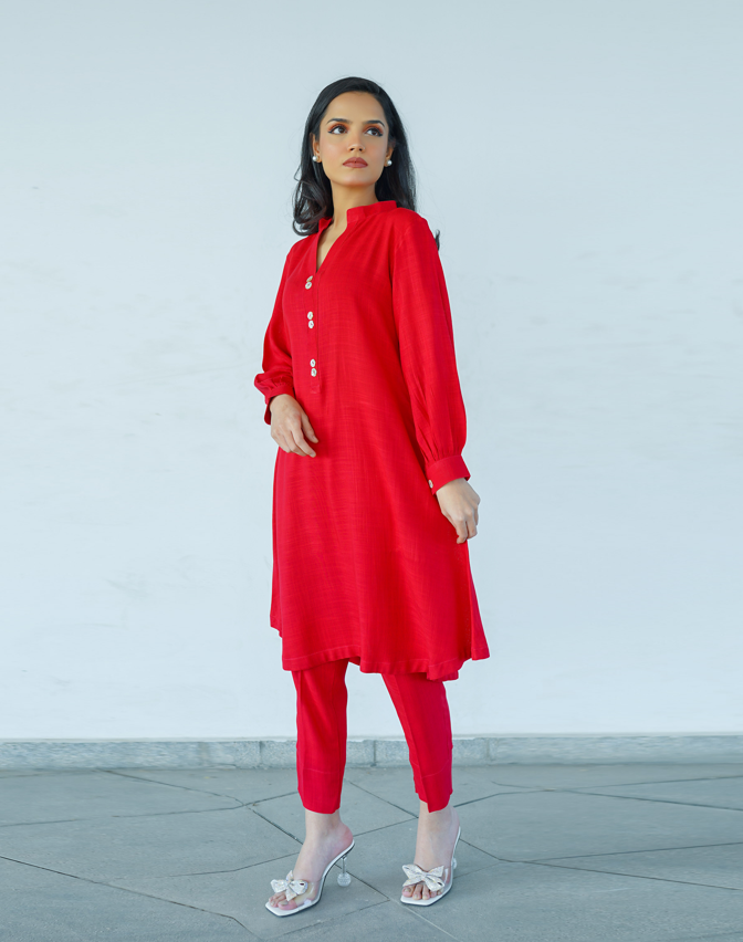 Buy Magenta Irish Linen 2 Pc in Pakistan