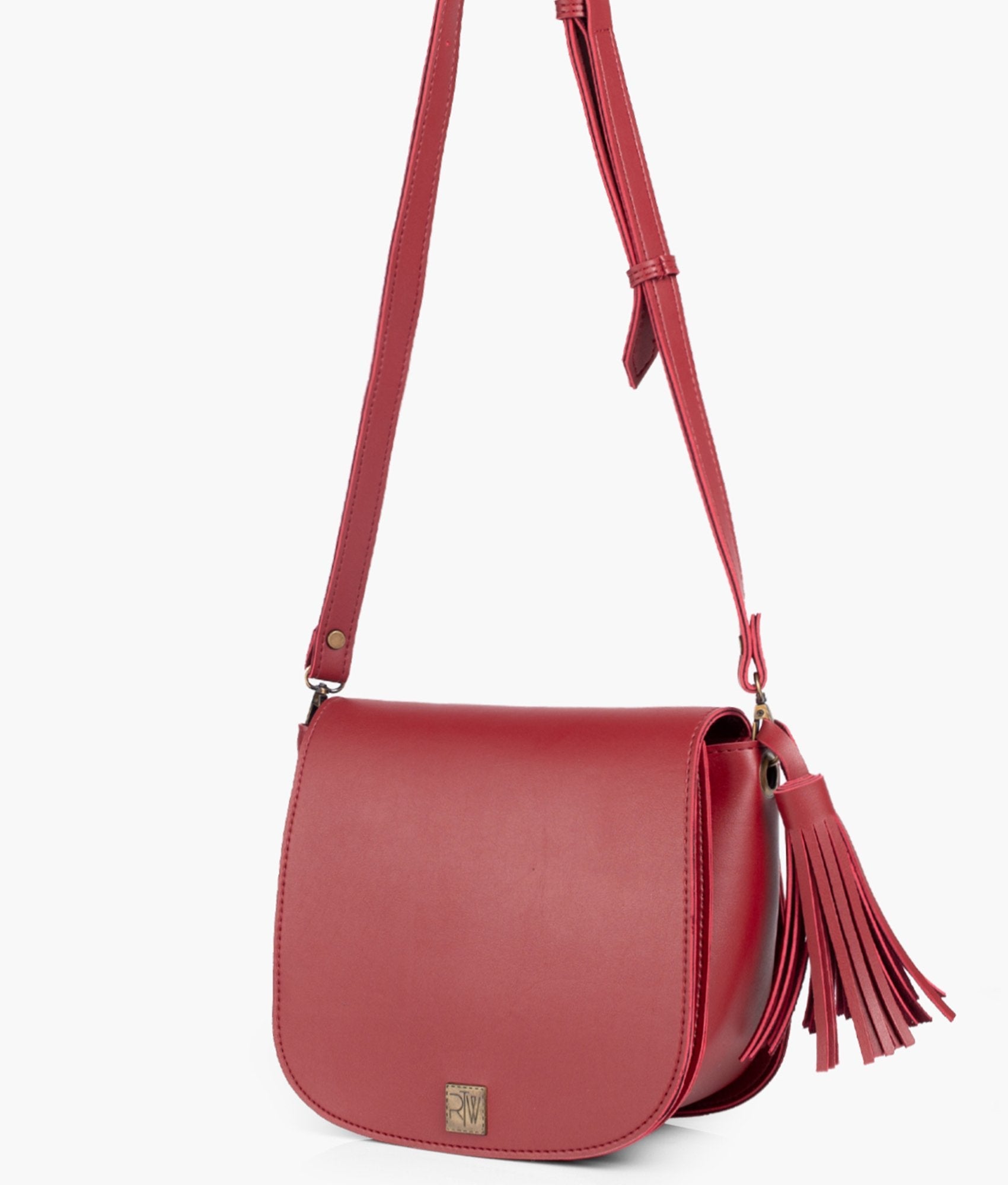 Buy Maroon foldover saddle bag in Pakistan