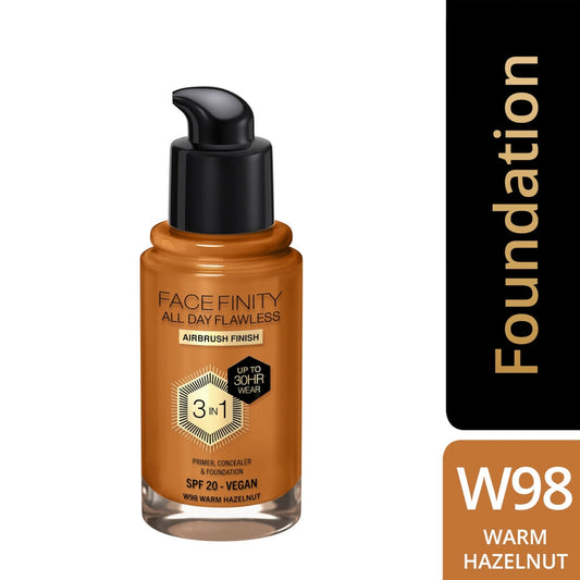 Buy Max Factor Facefinity All Day Flawless 3 in 1 Foundation 98 Warm Hazelnut in Pakistan