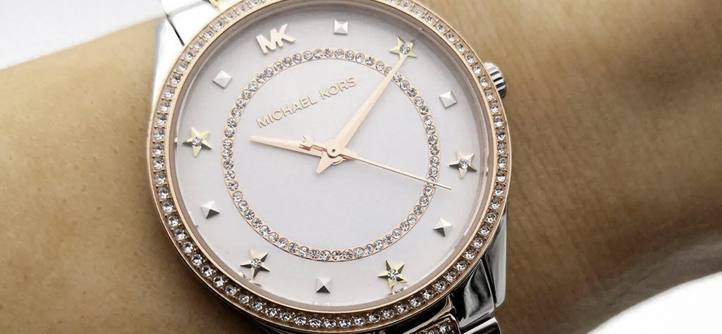Buy Michael Kors Analog White Dial Two Tone Stainless Steel Women's Watch - MK4388 in Pakistan