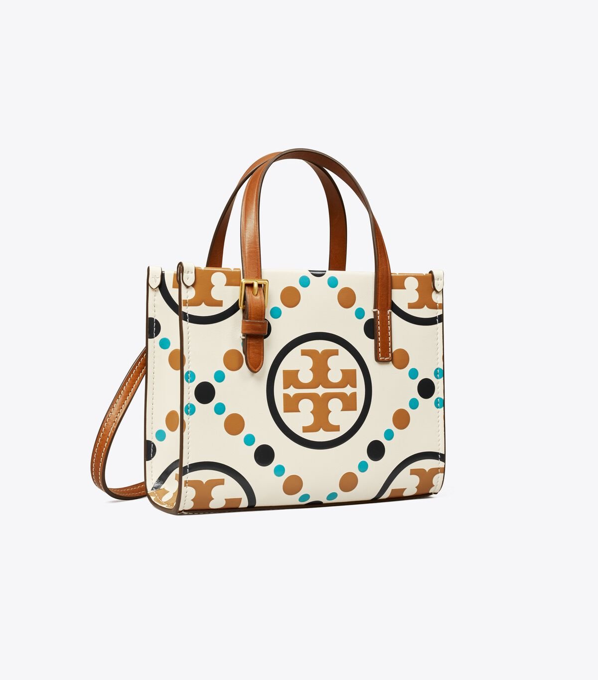 Buy Tory Burch Mini T Monogram Contrast Embossed Square Tote Bag - New Ivory in Pakistan