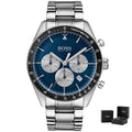 Buy Hugo Boss Mens Chronograph Quartz Stainless Steel Blue Dial 44mm Watch - 1513630 in Pakistan