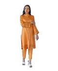 Buy Mustard Checkered Linen 2 Pc in Pakistan