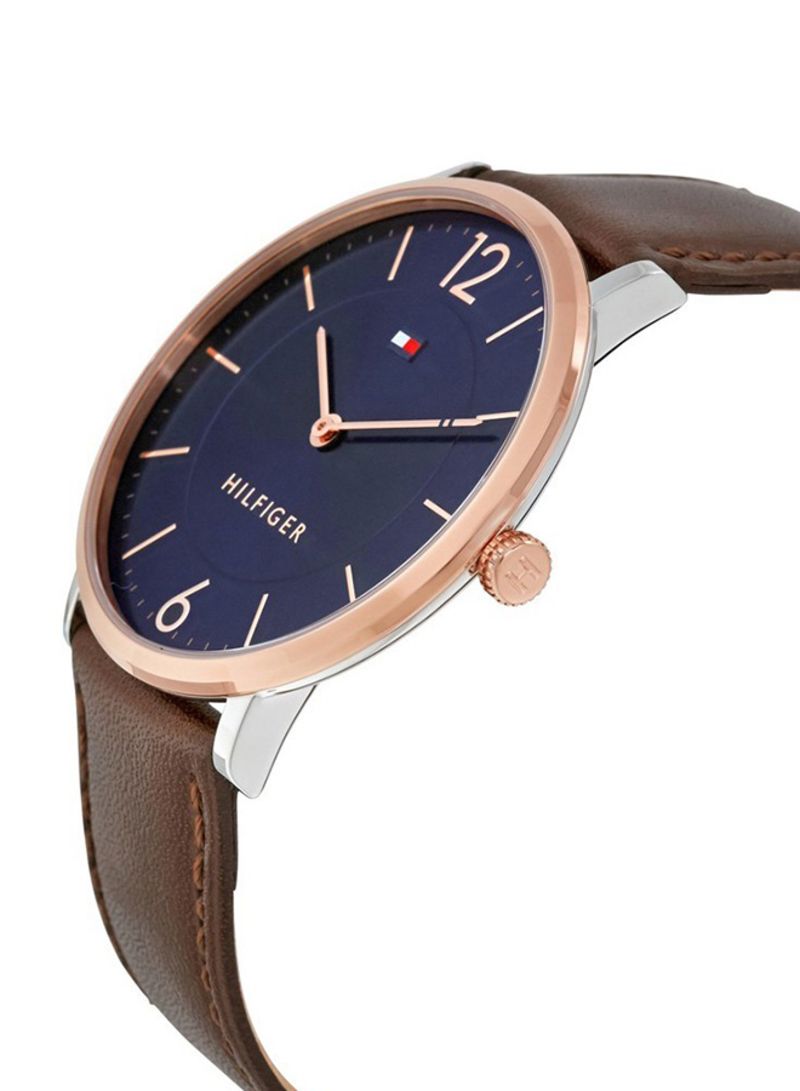 Buy Tommy Hilfiger James Blue Dial Brown Leather Strap Watch for Men - 1710354 in Pakistan