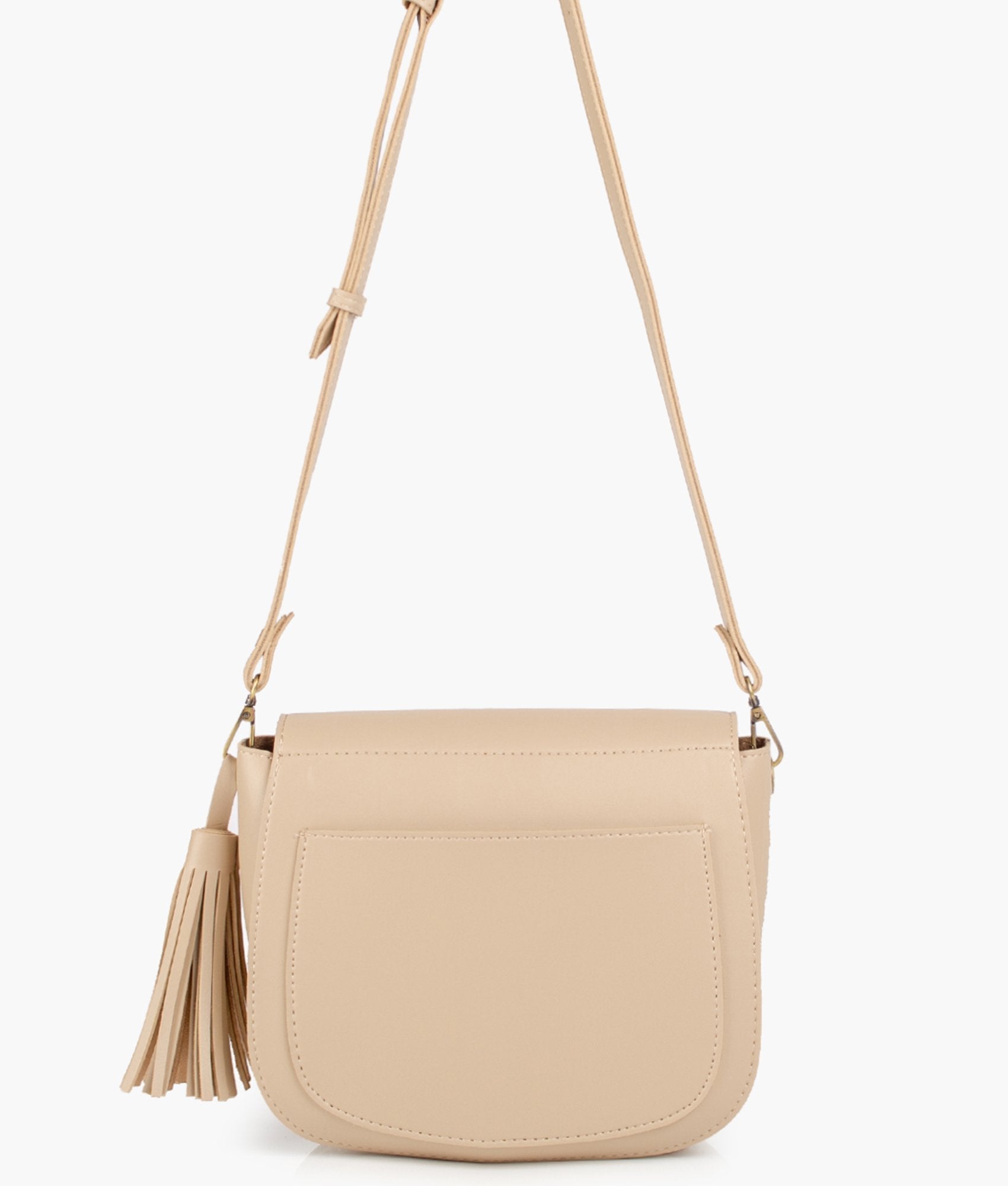 Buy Off-white foldover saddle bag in Pakistan