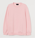 Buy Unisex Basic Plain Sweatshirt - Baby Pink in Pakistan