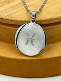 Buy Pisces Zodiac Necklace, Silver Stainless Steel in Pakistan
