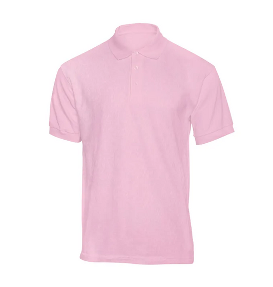Buy Unisex Basic Plain Polo Shirt - Baby Pink in Pakistan