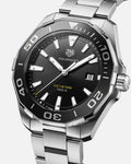 Buy Tag Heuer Aquaracer Black Dial Silver Steel Strap Watch for Men - WAY101A.BA0746 in Pakistan