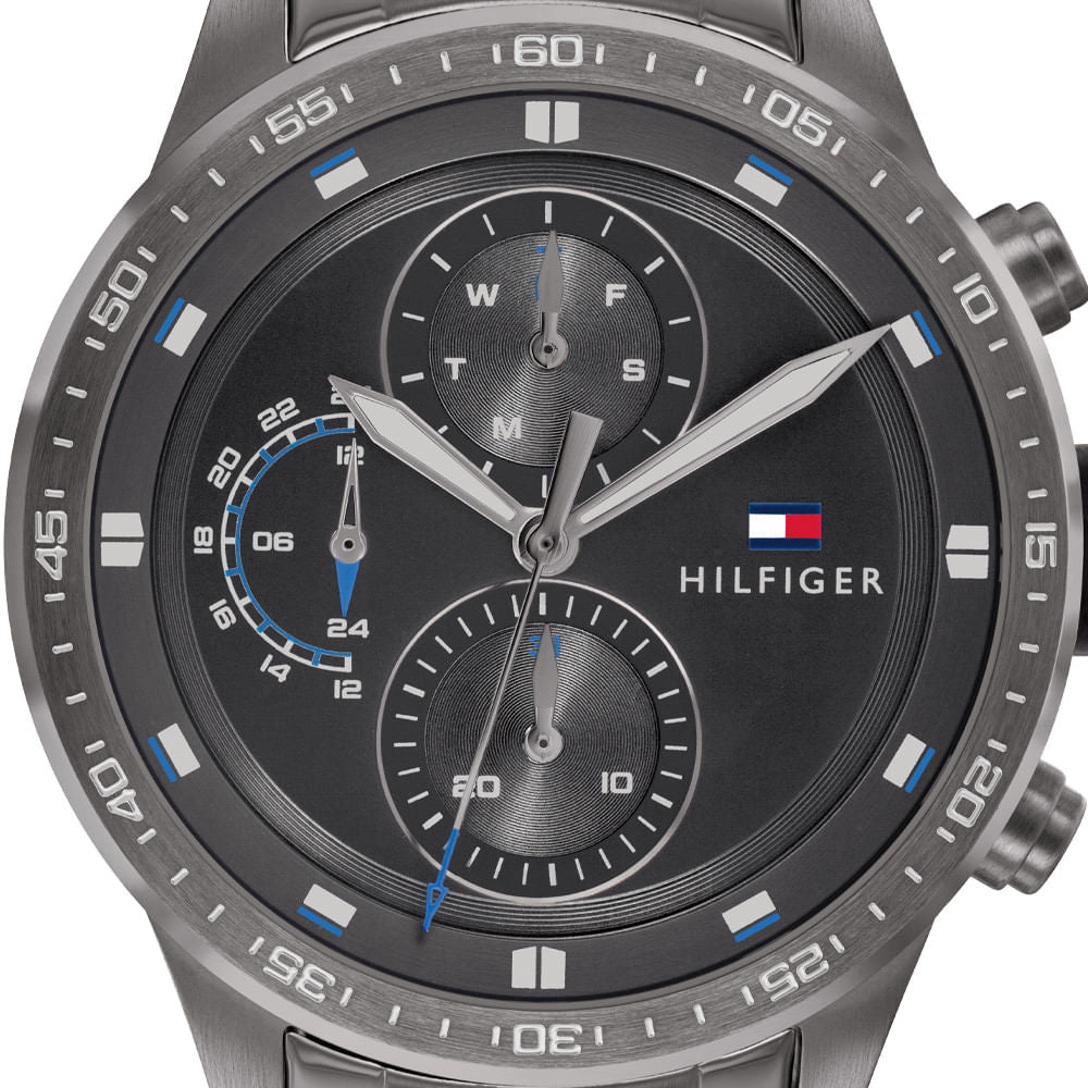 Buy Tommy Hilfiger Mens Quartz Grey Stainless Steel Grey Dial 46mm Watch - 1791806 in Pakistan