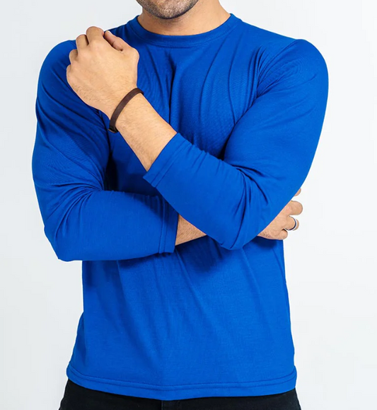 Buy Unisex Basic Full Sleeve T-Shirt - Royal Blue in Pakistan