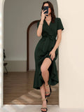 Buy Shein Ruffle Tulip Hem Belted Dress in Pakistan