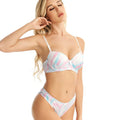 Buy Rainbow Moon Print Padded Bra and Panty Set in Pakistan