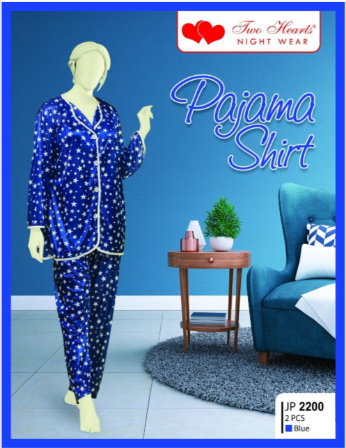 Buy Star Print Pajama Suit Blue in Pakistan