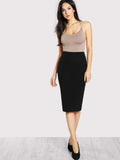 Buy Shein Elasticized High-Rise Pencil Skirt in Pakistan