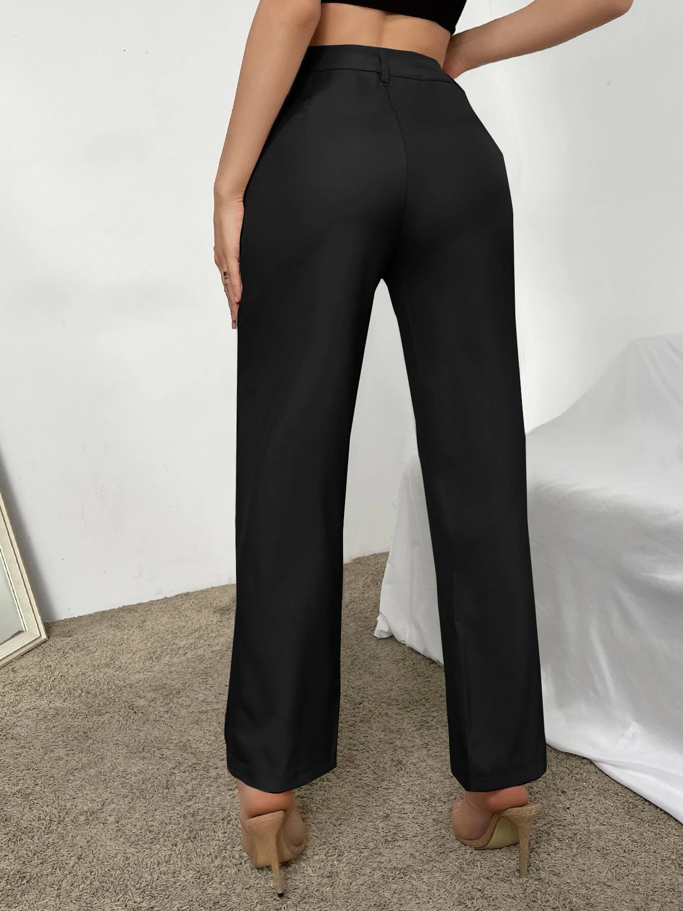 Buy Shein High Waist Seam Detail Pants in Pakistan