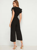 Buy Shein Layered Pleated Sleeve Belted Jumpsuit in Pakistan