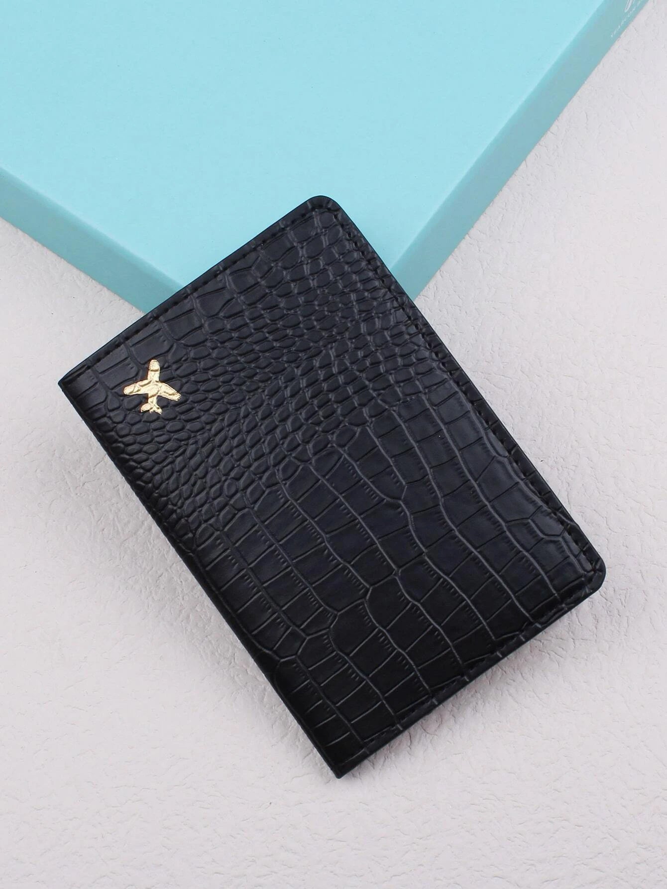 Buy Shein Minimalist Croc Embossed Passport Case in Pakistan