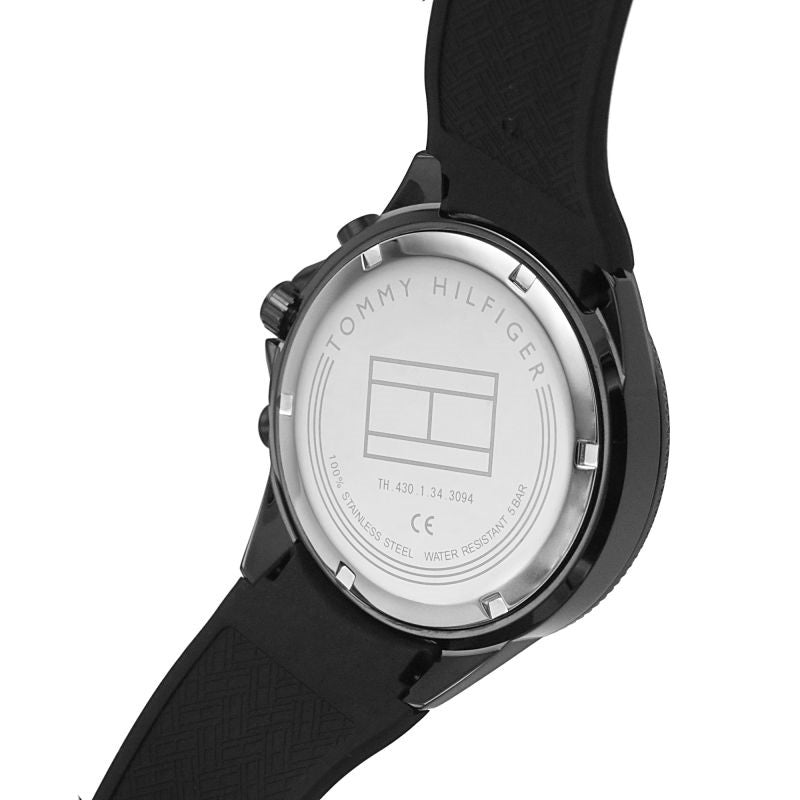 Buy Tommy Hilfiger Mens Quartz Black Silicone Strap Black Dial 47mm Watch - 1791861 in Pakistan