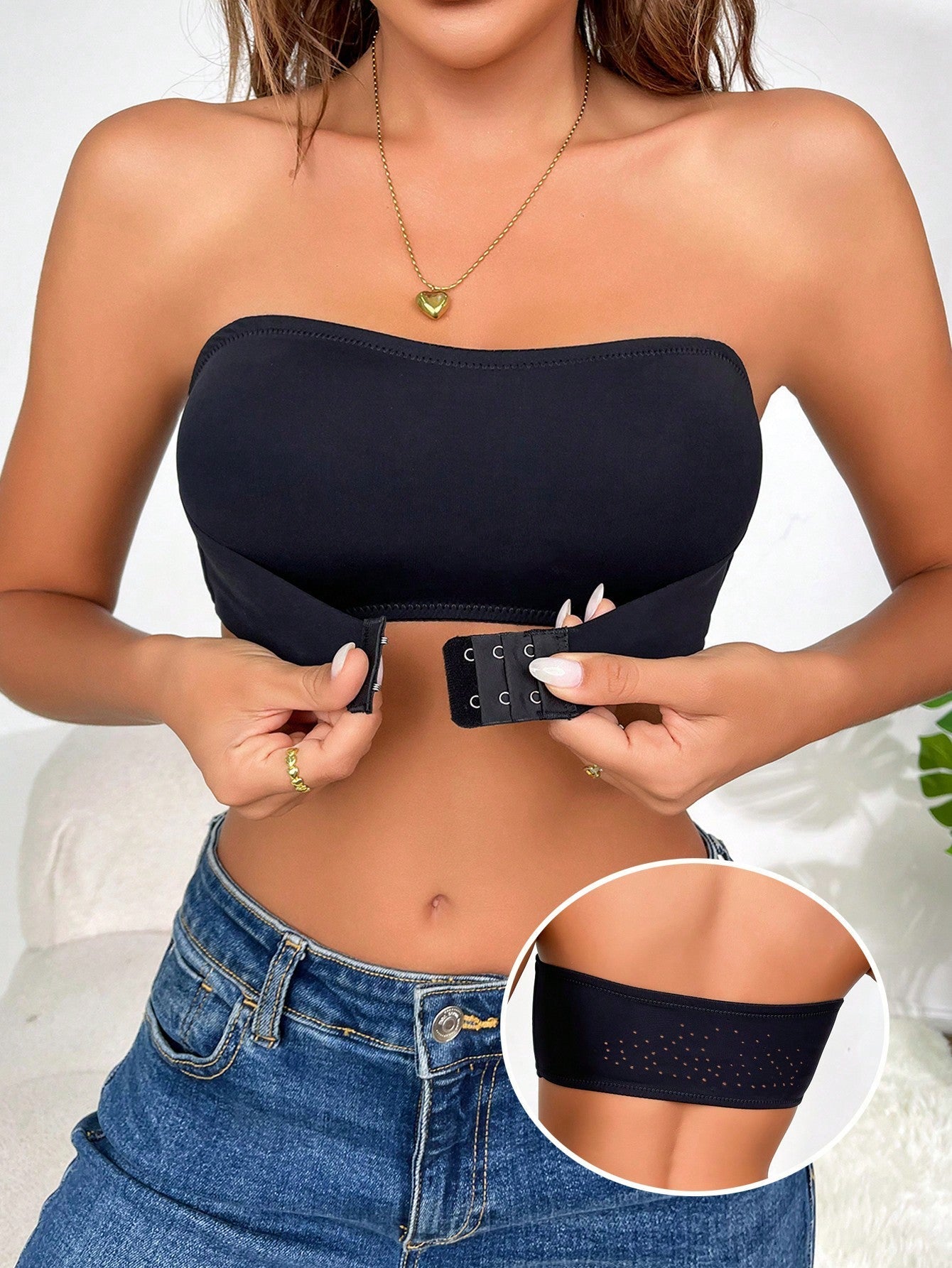 Buy SHEIN Solid Bandeau Bra in Pakistan