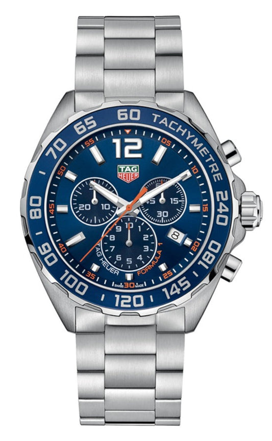 Buy Tag Heuer Formula 1 Chronograph Blue Dial Silver Steel Strap Watch for Men - CAZ1014.BA0842 in Pakistan