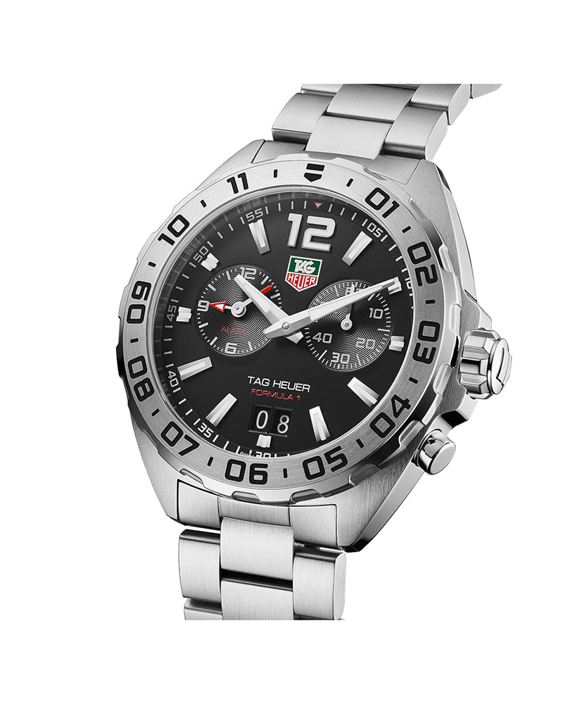 Buy Tag Heuer Formula 1 Black Dial Silver Steel Strap Watch for Men - WAZ111A.BA0875 in Pakistan