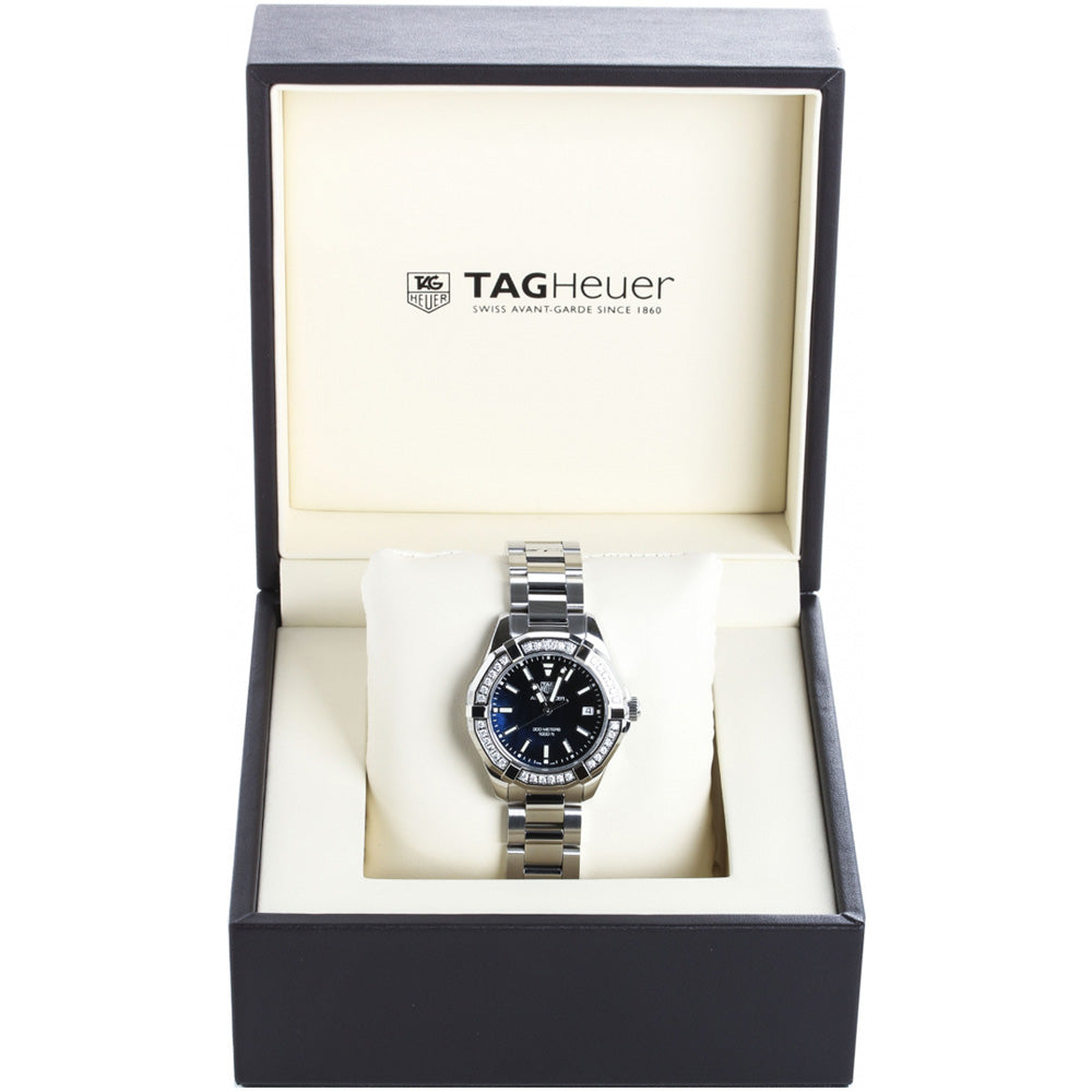 Buy Tag Heuer Aquaracer 35mm Blue Diamonds Dial Silver Steel Strap Watch for Women - WAY131N.BA0748 in Pakistan