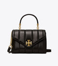 Buy Tory Burch Small Kira Quilted Satchel Bag For Women - Black Rolled Gold in Pakistan
