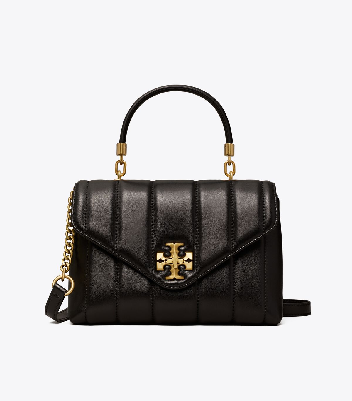 Buy Tory Burch Small Kira Quilted Satchel Bag For Women - Black Rolled Gold in Pakistan