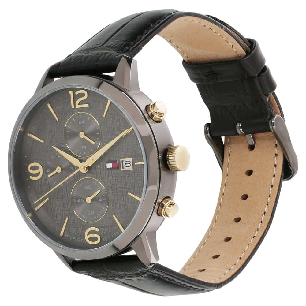 Buy Tommy Hilfiger Mens Quartz Leather Strap Grey Dial 42mm Watch - 1710357 in Pakistan