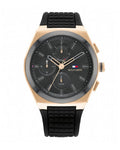 Buy Tommy Hilfiger Men's Quartz Black Silicone Strap Grey Dial 44mm Watch 1791931 in Pakistan