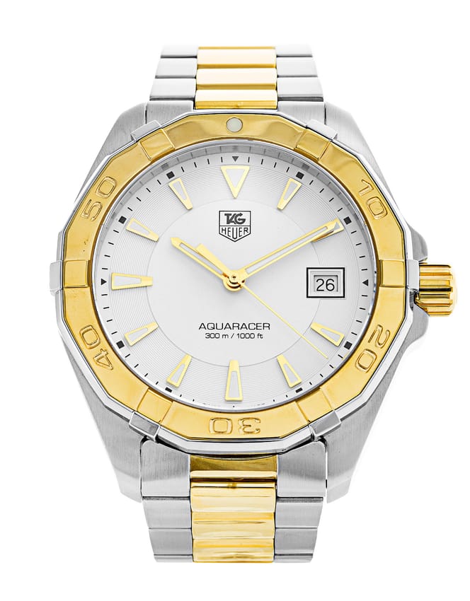 Buy Tag Heuer Aquaracer Silver Dial Two Tone Steel Strap Watch for Men - WAY1120.BB0930 in Pakistan