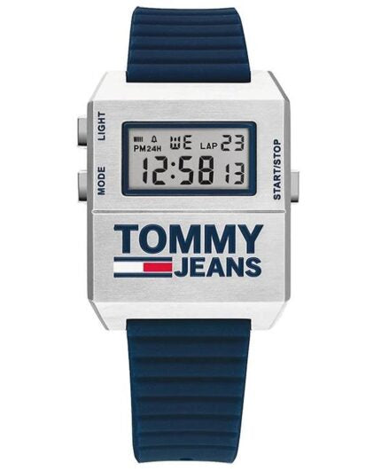 Buy Tommy Hilfiger Mens Digital Silicone Strap Silver Dial 32mm Watch - 1791673 in Pakistan