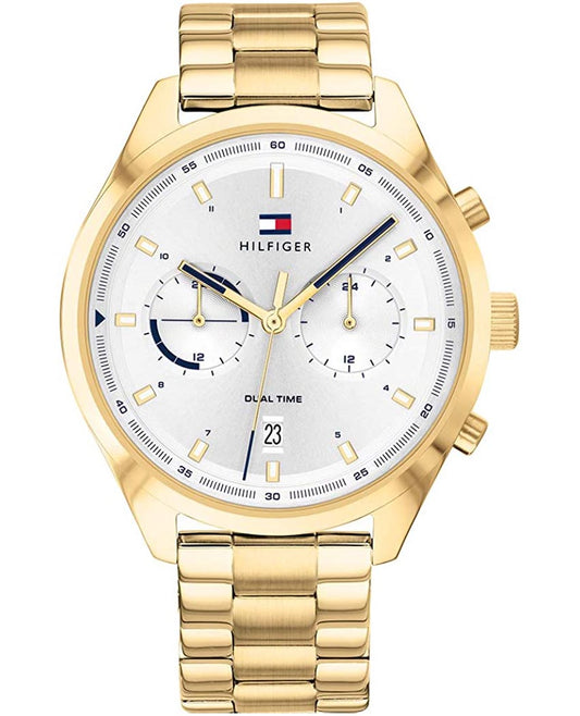 Buy Tommy Hilfiger Mens Quartz Stainless Steel Silver Dial 44mm Watch - 1791726 in Pakistan